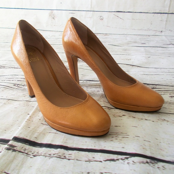 Vince Camuto Shoes - Vince Camuto berlina leather tan heels pumps 8.5